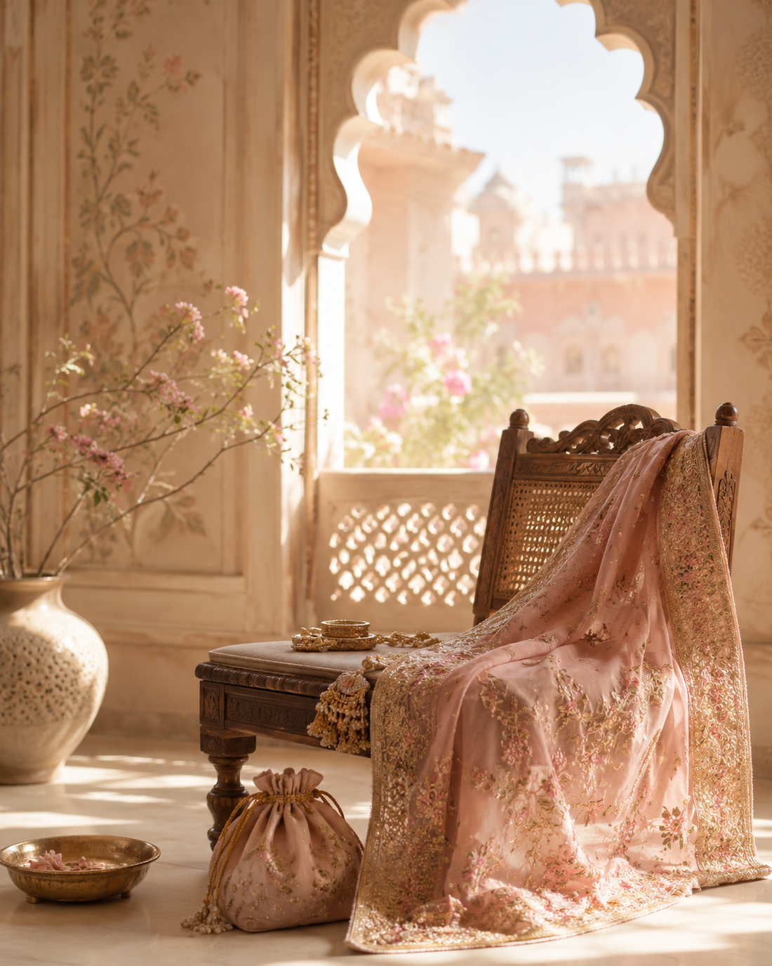 A personal expression of timeless style, femininity and Indian craftsmanship.